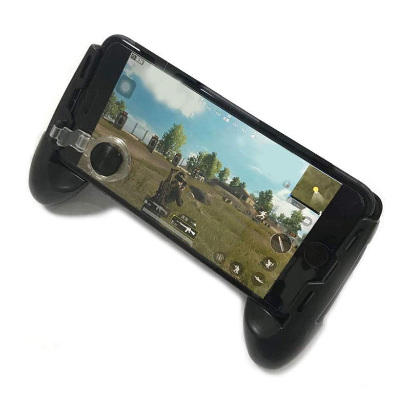 SUPIA Mobile Joystick Controller Grip Case for Smartphones, Mobile Phone Gaming Grip with Joystick, Controller Holder Ergonomic Design (Black Type 01) - Image 1